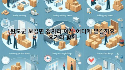 완도군 보길면 정자리 이사, 어디에 맡길까요? 후기와 함께!