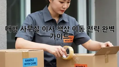 대형 사무실 이사? 책상 이동 전략 완벽 가이드!
